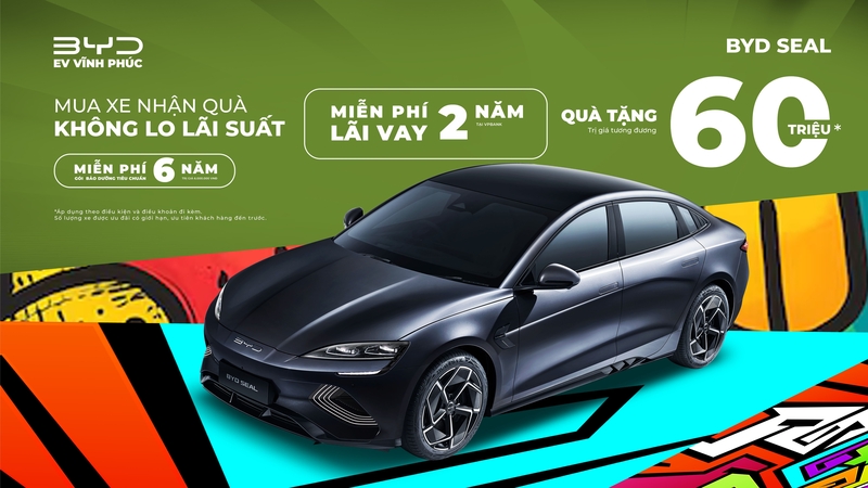 Mua Xe Điện BYD Tháng 6 – Nhận Quà Khủng, Hưởng Ưu Đãi Vay 0% Tại BYD Vĩnh Phúc